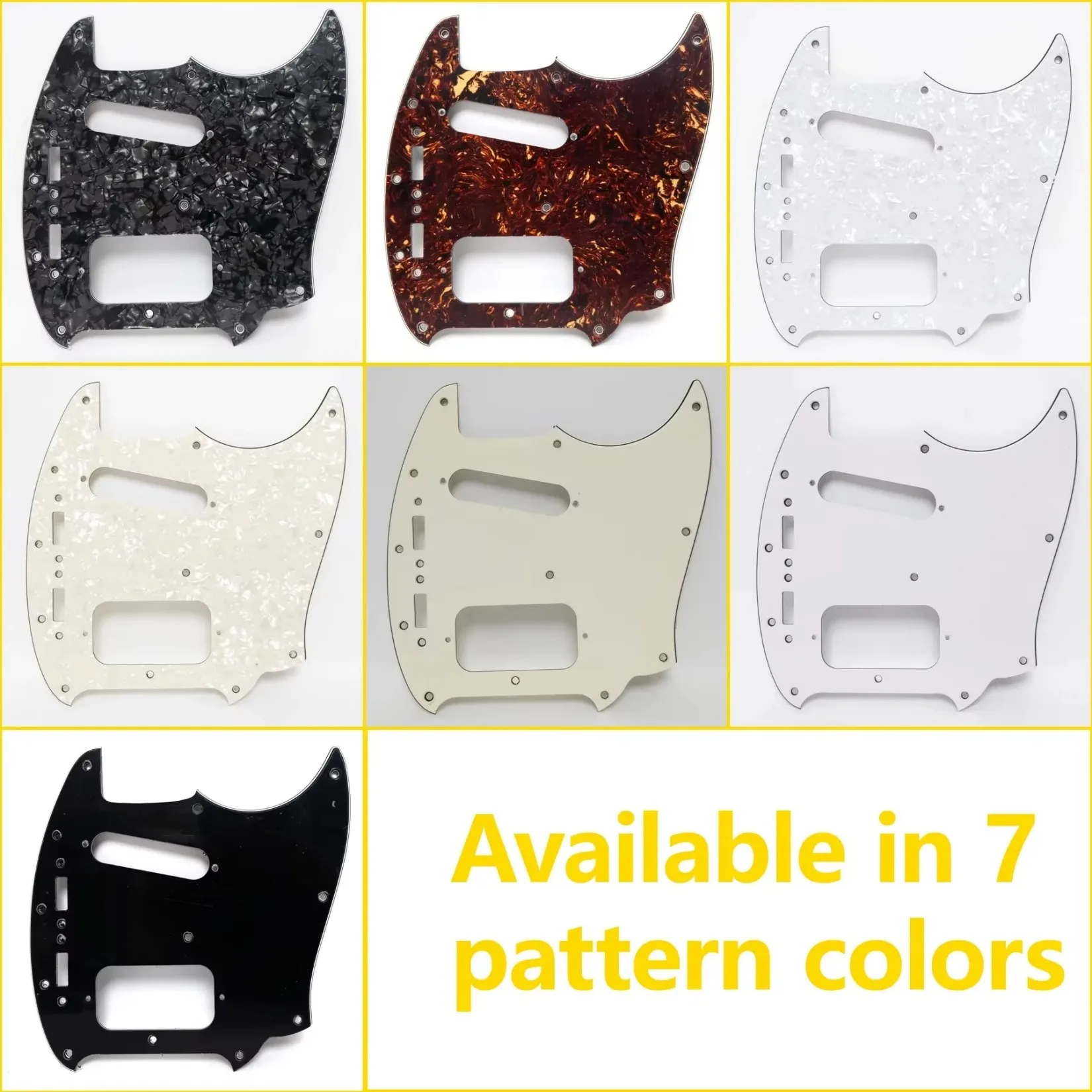 Guitar Pickguard Scratch Plate Replacement for Jag-Stang Style Electric Guitar DIY Projects Parts Accessories