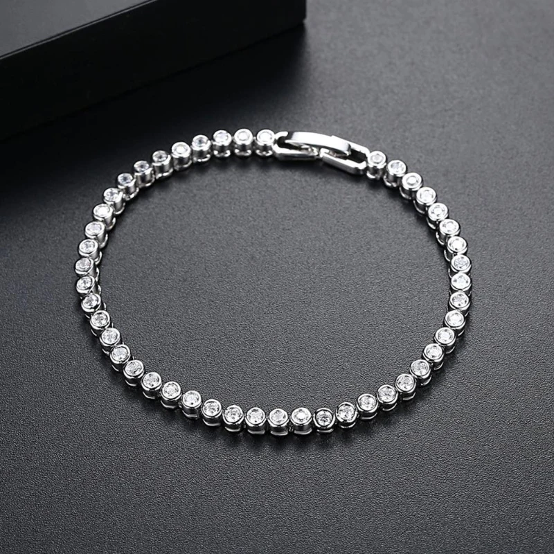 Fashion Gold Silver Color Women Tennis Braclet Valentine's Day Braclet Gift For Her Casual Pulseria Accessories Official Jewelry image 4
