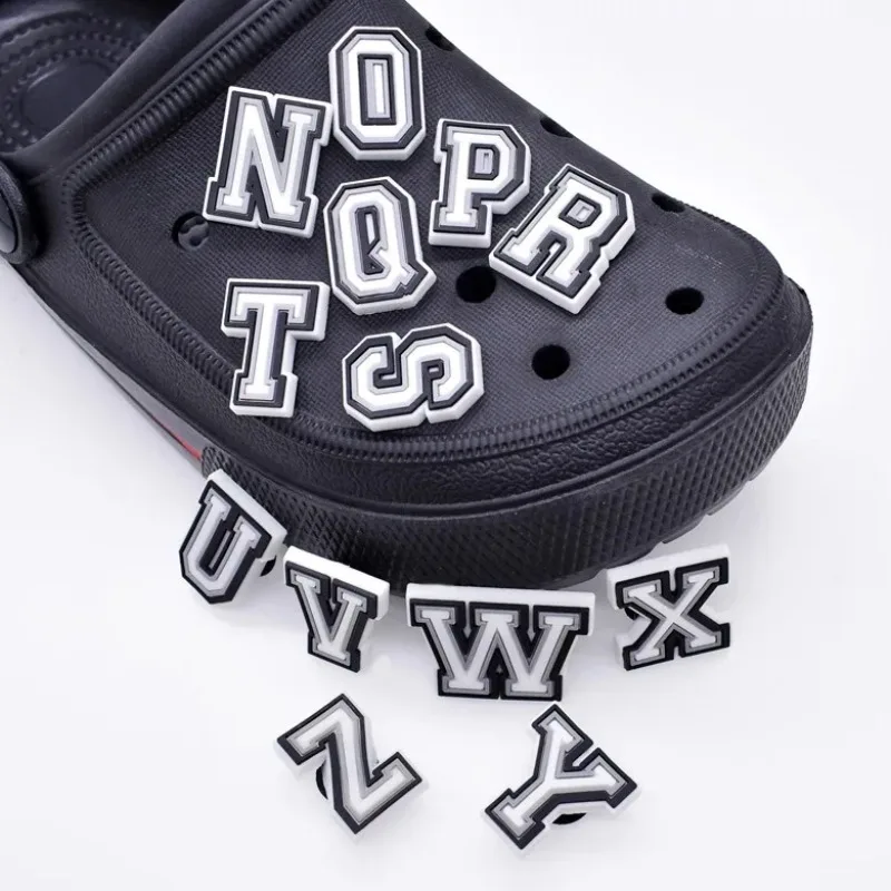 1 Piece Крокросы Джиббитц Shoe Charms Accessories Decorations Letter 26 Options To Choose From Alphabet Ornament Pins Party Gift - Detail 1