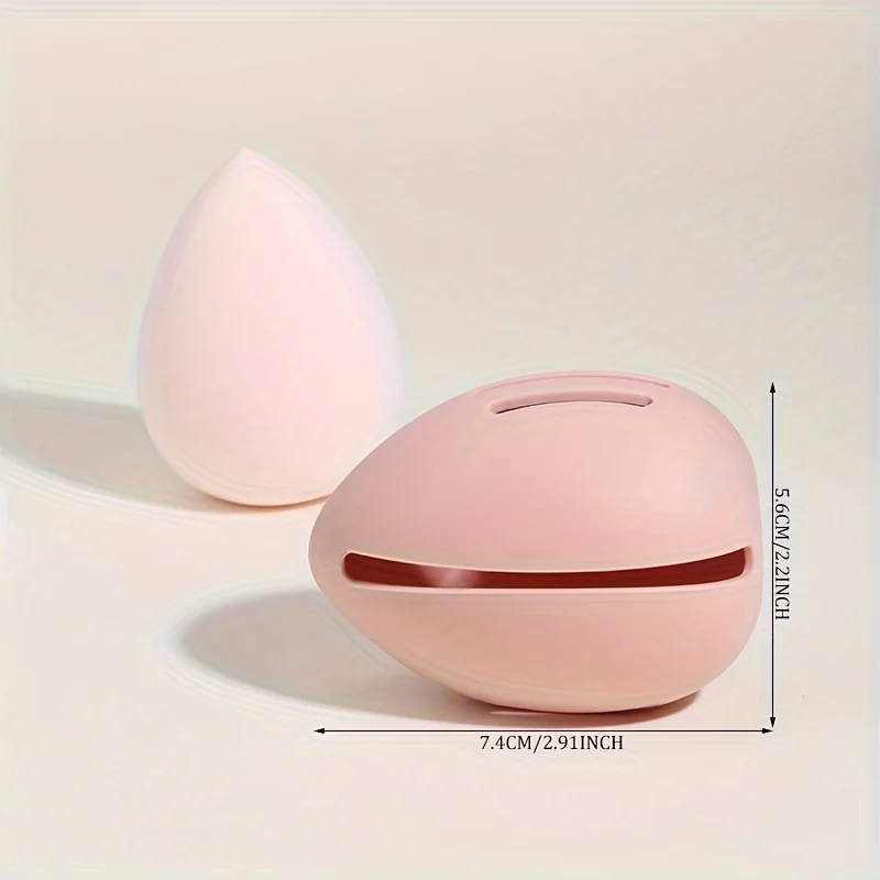 Umweltfreundlicher Make-up-Schwammhalter aus Silikon |   Belüfteter Mehrloch-Aufbewahrungskoffer für/Kosmetikquasten – Reisen