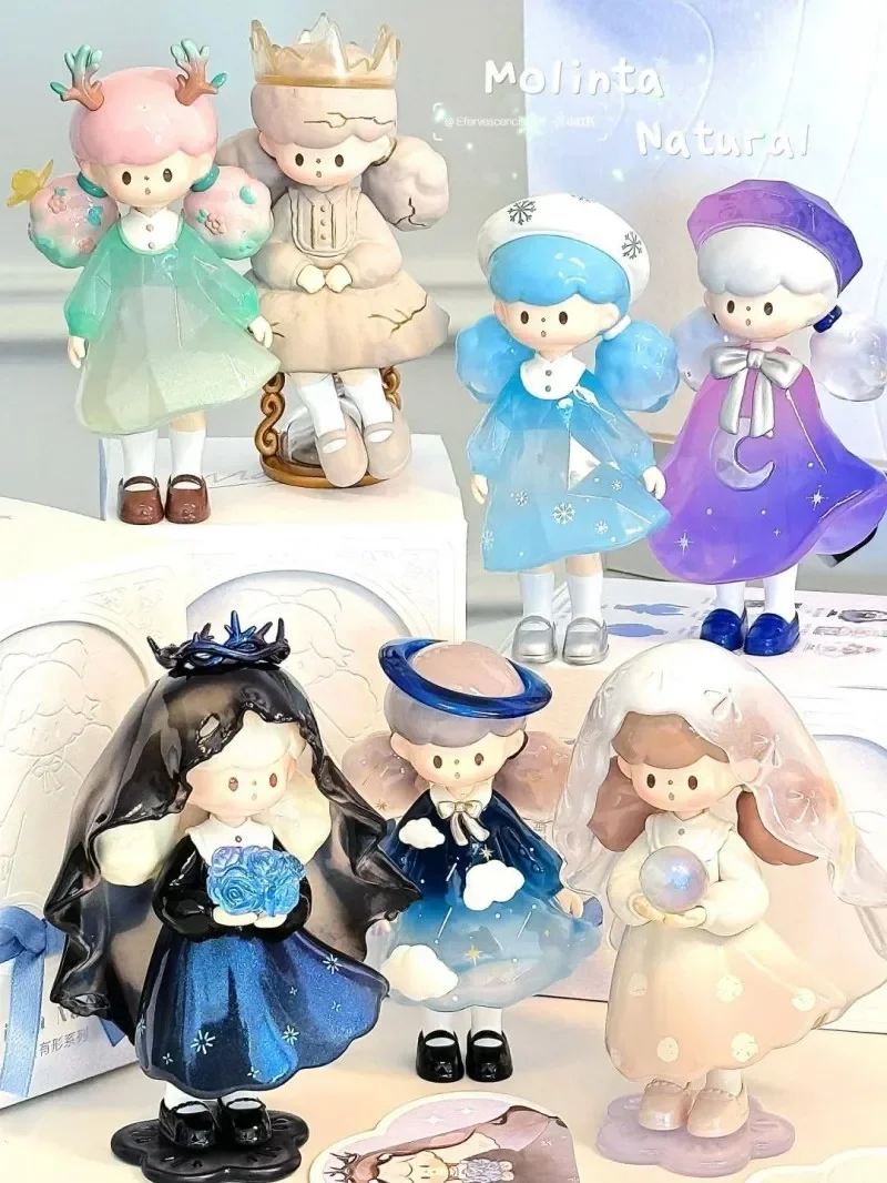 Molinta série natural caixa cega bonito ação anime figura caixa misteriosa saco surpresa menina boneca coleção modelo brinquedo presente de aniversário