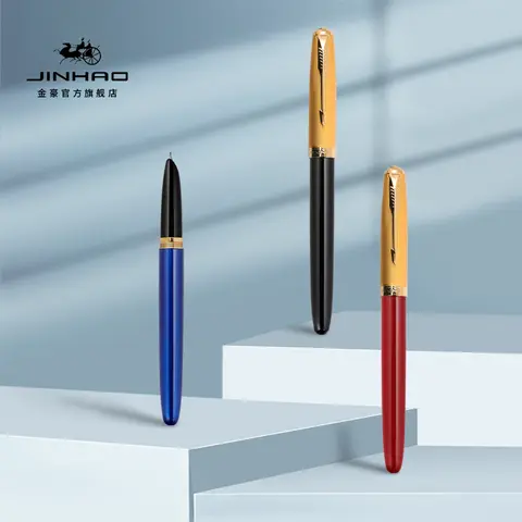 JINHAO 85 Classic Style All Steel/Wood/Plastic Fountain Pen 0.38mm 0.7mm Nib Ink Pens School Office Supplies Students Stationery