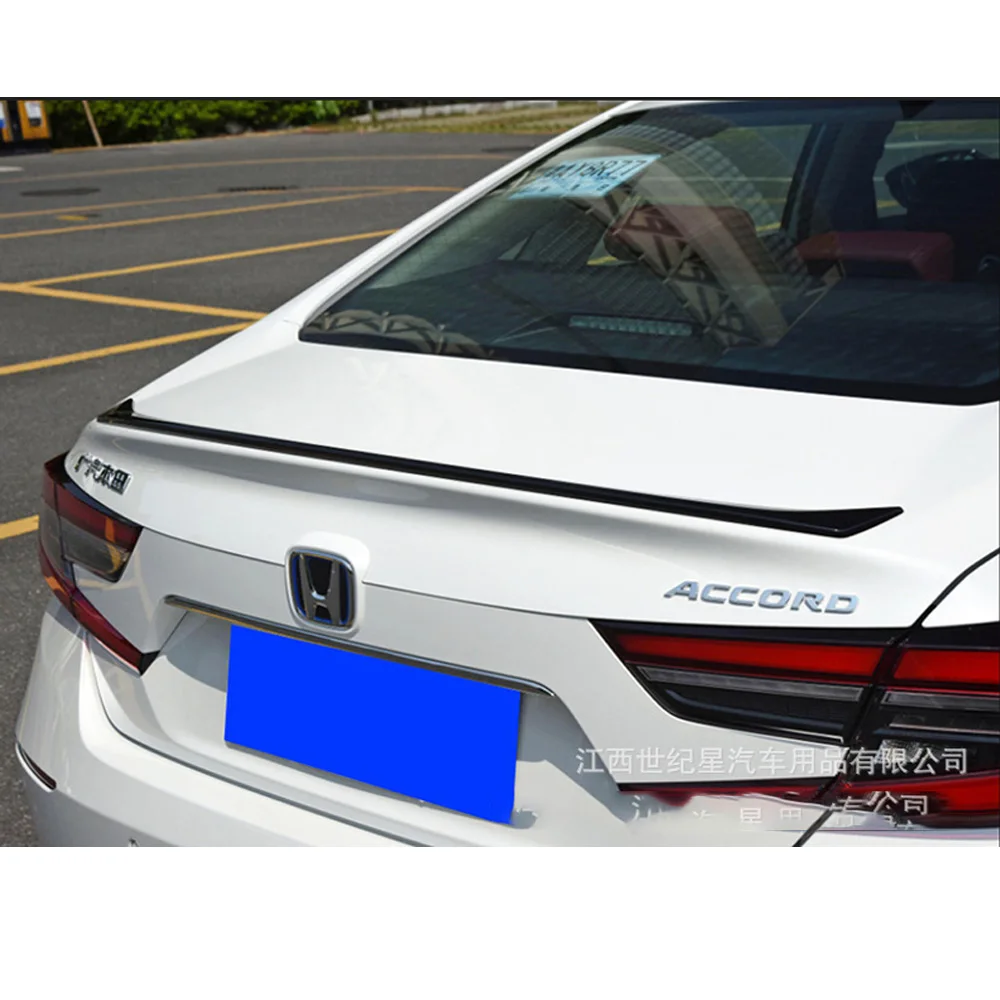 Black Spoiler Wing For 2018-2022 Hond inspire Top Wings Black Lip Body Kit Splitter Trunk Trim Affix Stick Car Accessorie