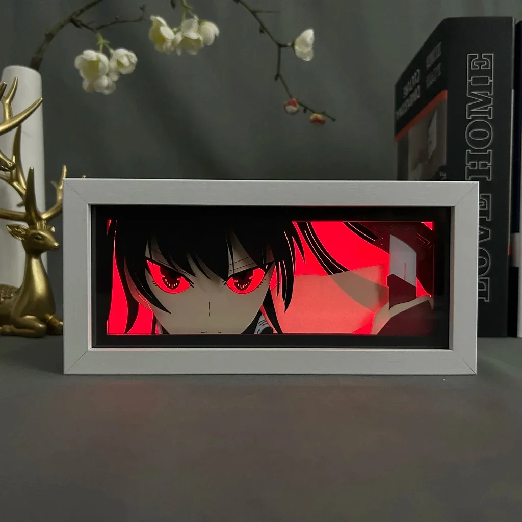 

Akame Paper Carving Anime Light Box Ga Kill Gadgets for Bedroom Decoration Manga Shadow Box Desk Table Akame Lamp Lightbox