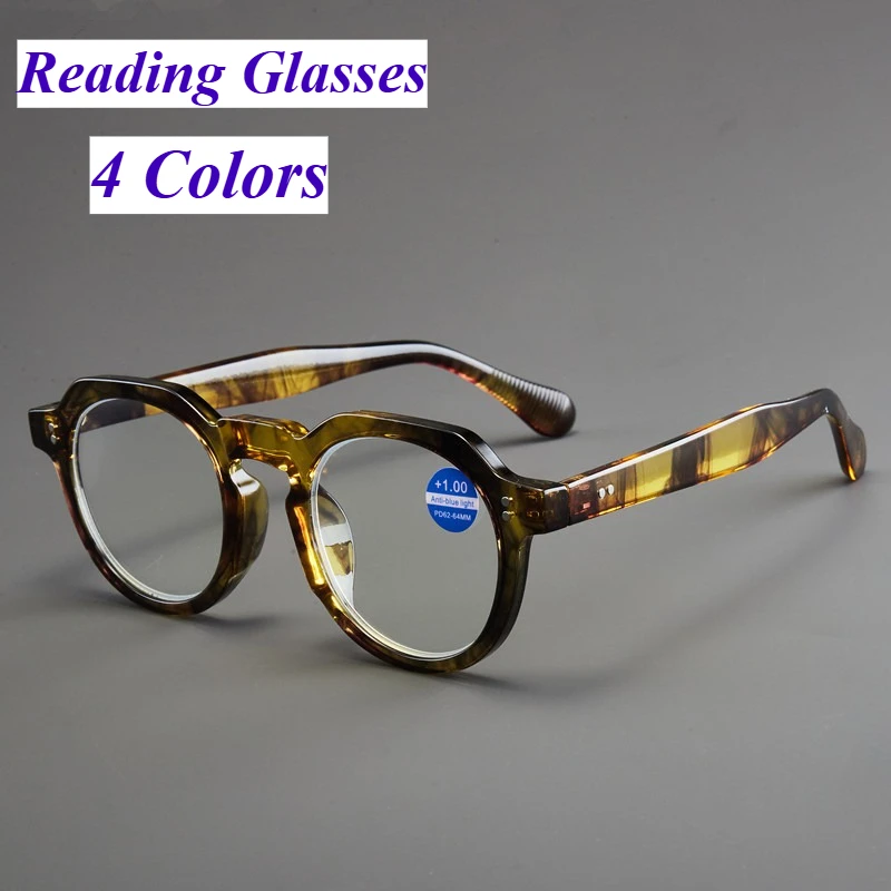 Neue Anti-Blaulicht-Lesebrille. Es gibt in 4 Farben zur Auswahl, Unisex-Presbyopie-Brille mit elliptischem Aussehen