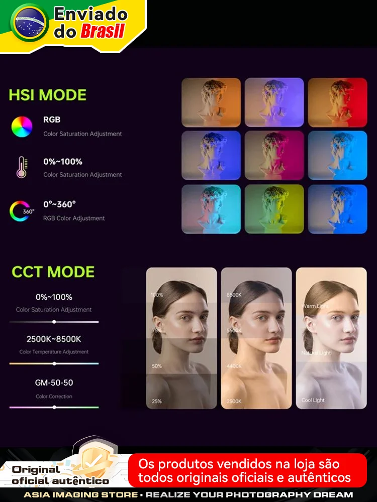 VILTROX RB-V12 Magnetic RGB Video Light 360° Full Color Portable LED Camera Light Panel with APP Control 2500K-8500K CRI 97+