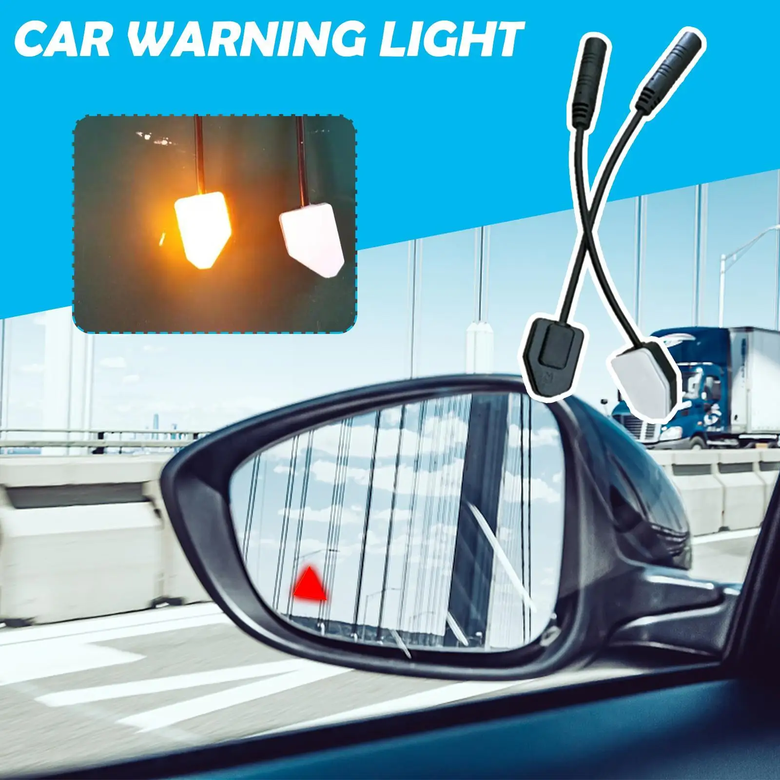 Car Blind Spot Monitoring System BSD Lens Light LED Radar Cross Drive Alarm Indicator TrafficAlert Ultrasonic Safety Sensor