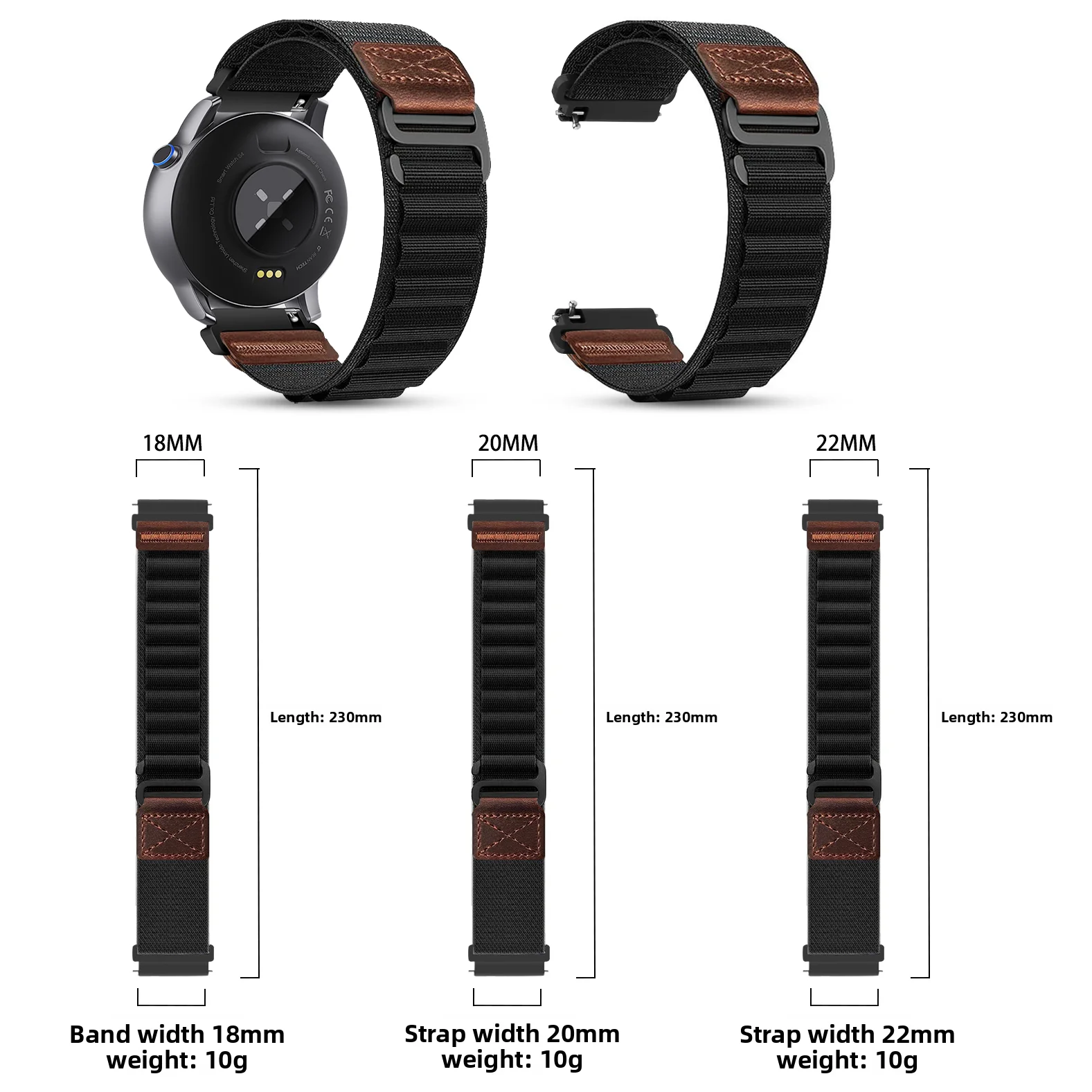 Nylon 18 20 22mm Strap For Garmin Venu 4 3 3s Sq 2 Plus/Vivoactive 6 5 4 3 s Braided Bracelet for Garmin Forerunner 255S 645 245