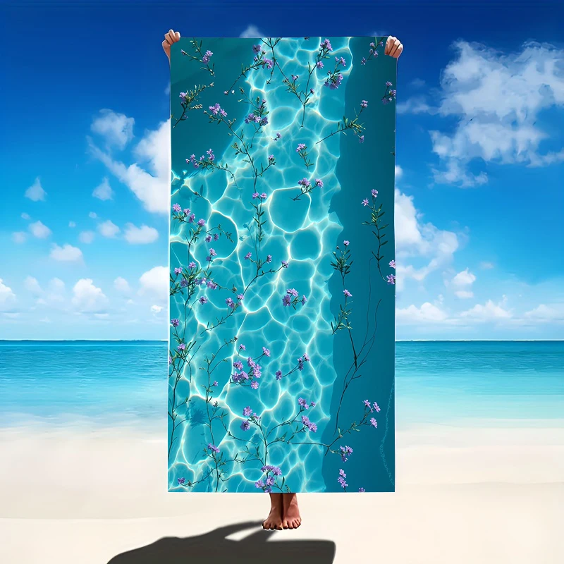 Soft Pink Base Hand Drawn Pink Shark Silhouette Repeat Print Microfiber Quick Dry Trendy Girly Ocean Summer Beach Towel