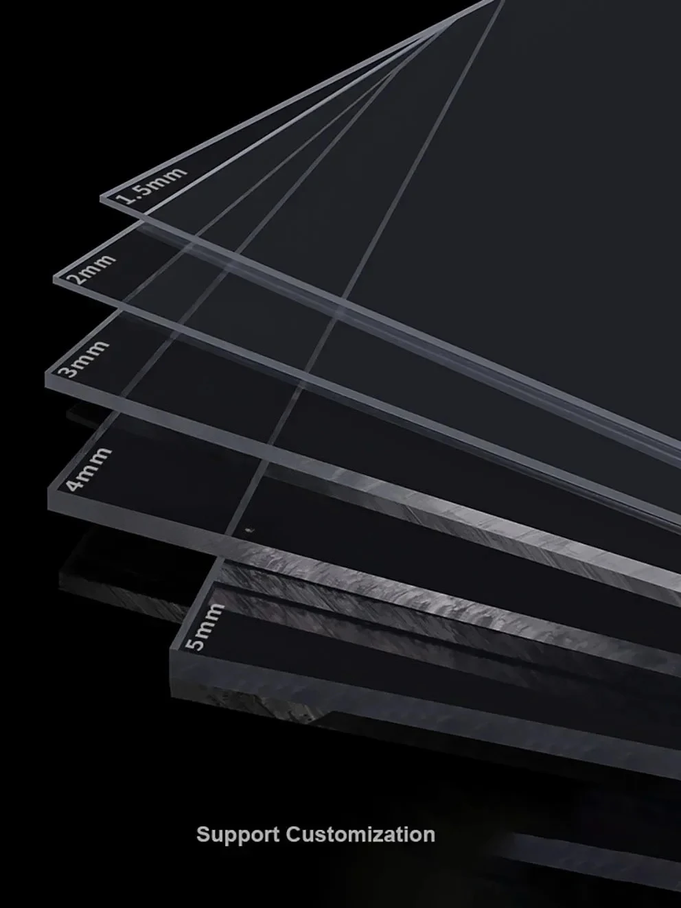 0.3‑10mm Thickness High Transparent PVC Plate Hard Plastic Sheet DIY Material 100x100 100x200 200x200 200x300 210x297mm