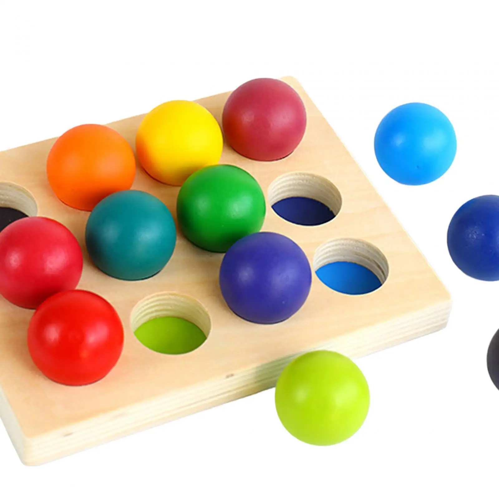 Houten kleursorteerballen Spel Zintuiglijke training Logisch denken Peg Board