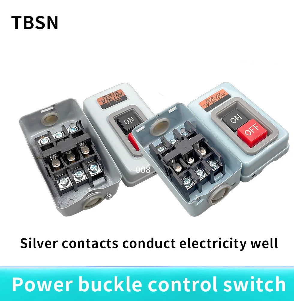 TBSN-315  330 Power Buckle Switch 380V Three Phase Start Switch Control Button Box