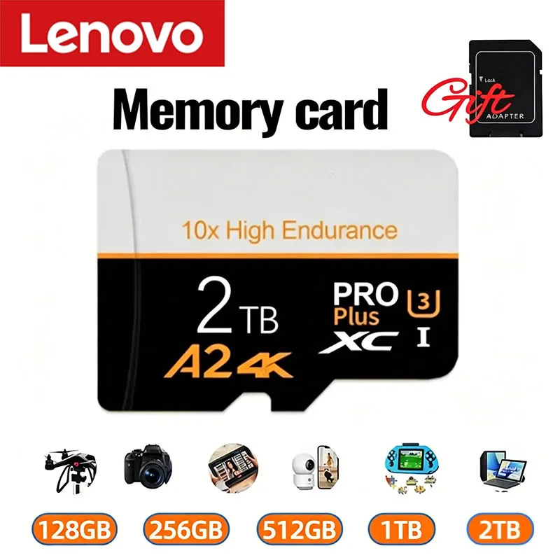 2026 2TB Speicherkarte 1TB Speicherkarte 512GB TF SD-Karte Große Kapazität Flash-Karte Hochgeschwindigkeits-Speicherstick für PC/Handy/Mac/Kamera