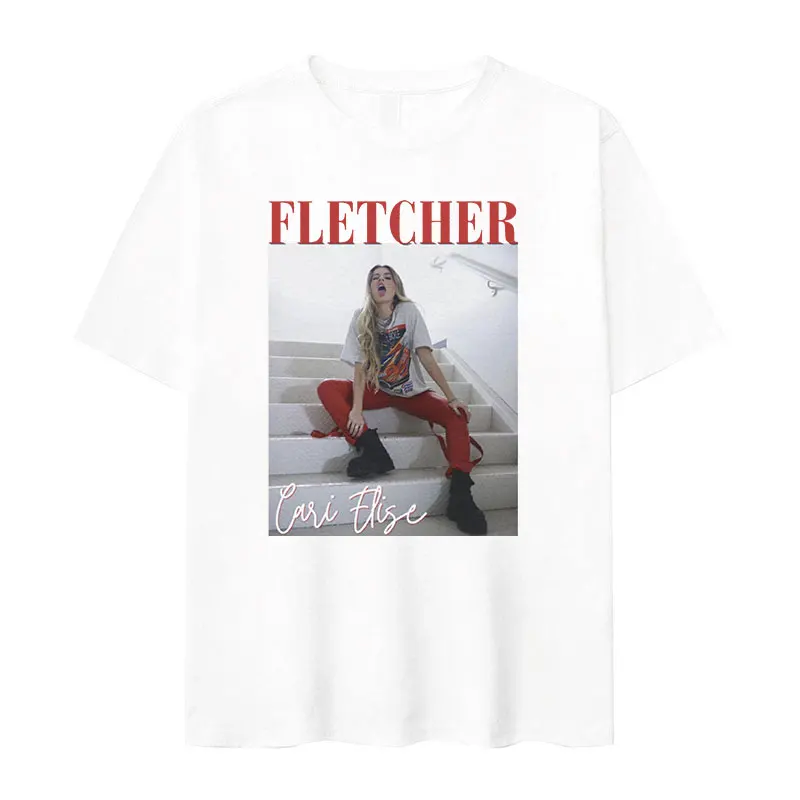 Singer Fletcher Graphic Print T Shirts Men Women Retro Fashion Short Sleeve T-Shirt Tops 100% Cotton Oversized Tshirt Streetwear