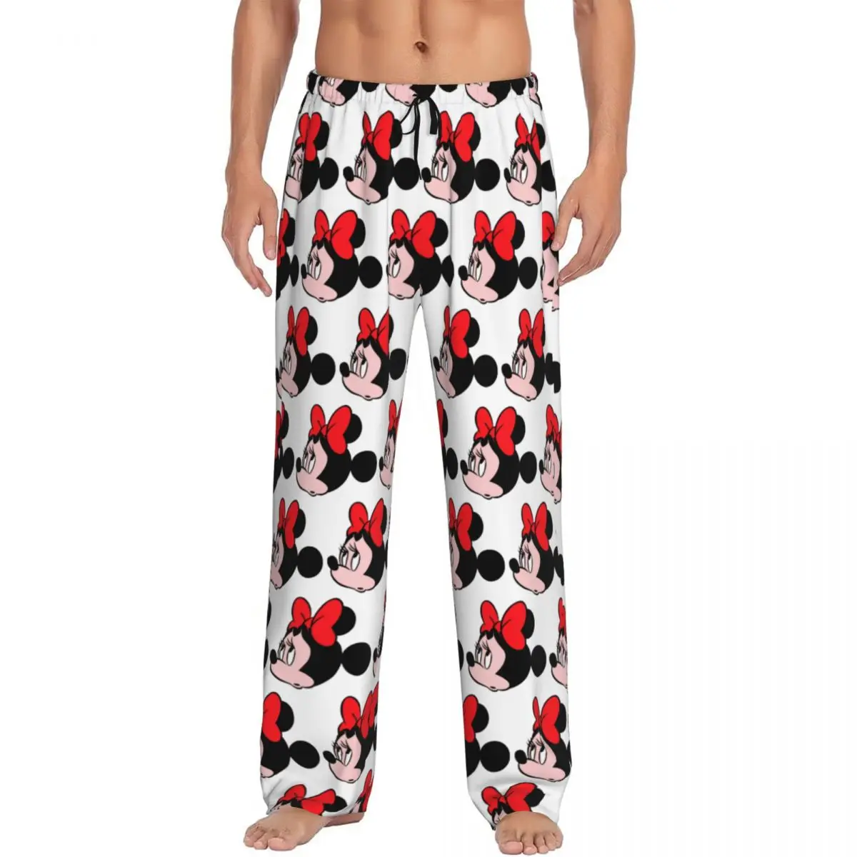 

Custom Printed Cartoon Animation Minnie Mouse Pajama Pants Men Sleep Sleepwear Bottoms with Pockets