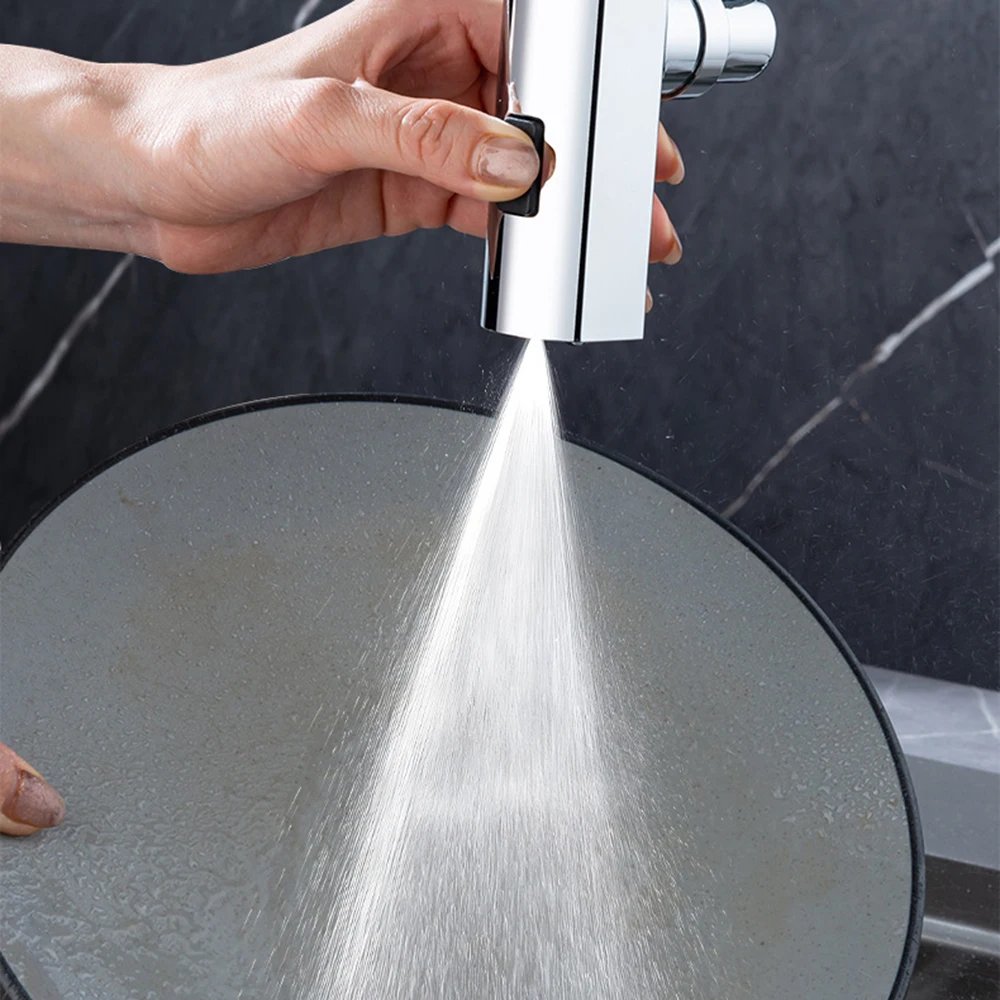 New 3/4 Gear Waterfall Kitchen Faucet Universal Swivel Spout Sprayer Bathroom Basin Water Tap Extender Rainfall Sink Mixer