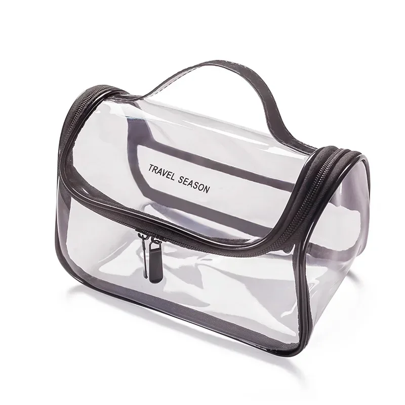 

Transparent Waterproof Travel Cosmetic Bag Toiletry Makeup Zippered Storage Pouch Easy To Carry Косметичка