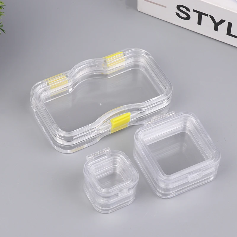 Hot! 1Pc Plastic Dental Lab Box With Film Dentist False Tooth Case Box With Membrane Storage Boxes Denture Teeth Container Case