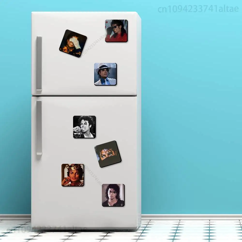 Thriller Dangerous M-Michael J-Jackson Fridge Magnet Square Stickers Personalize Home Decor Souvenirs Gift