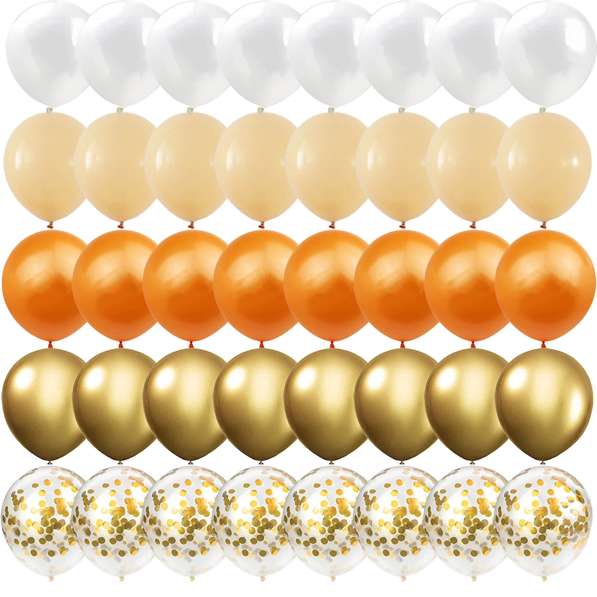 40PCS 10inch White yellow orange Gender Reveal Wedding Valentine's Day Baby Shower Birthday Globos Party Decorations