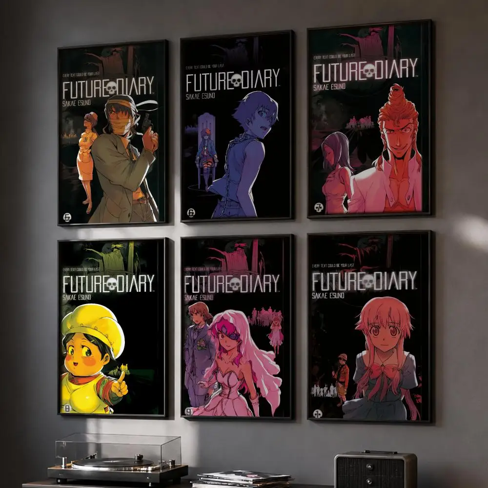 Mirai Nikki The Future Diary Poster HD Home Wall Stickers House Hallway Living Room Bedroom Bar Office Decor Art Prints
