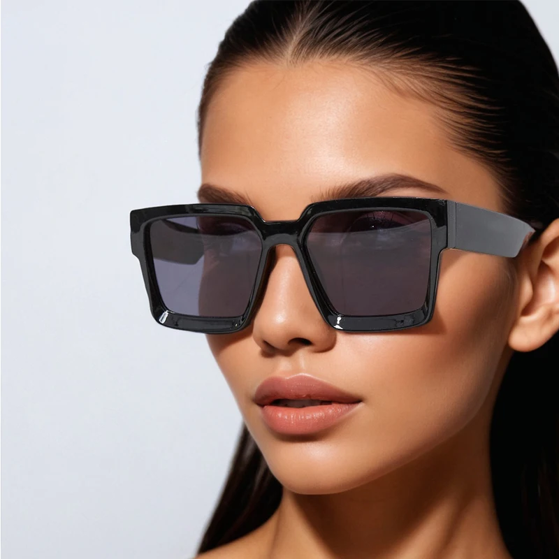 Radfahren 2 stücke Retro Quadratischen Rahmen Weibliche Sonnenbrille Frauen Klassiker Marke Design Grüne Sonnenbrille Unisex Beliebte Shades Brillen