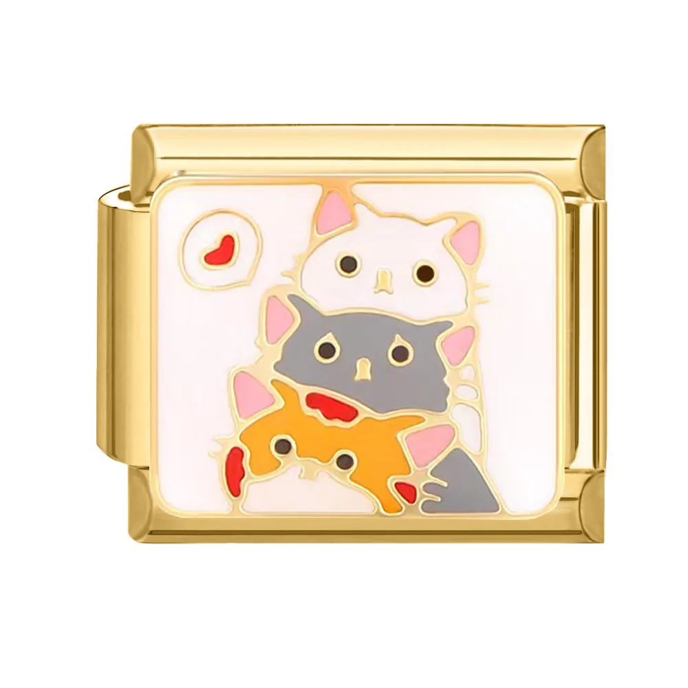 

9MM Stainless Steel Bracelet Link Fit Gold Plated Italian Charm Link Bracelet Accessories DIY Link Bracelets Accessory Men Women