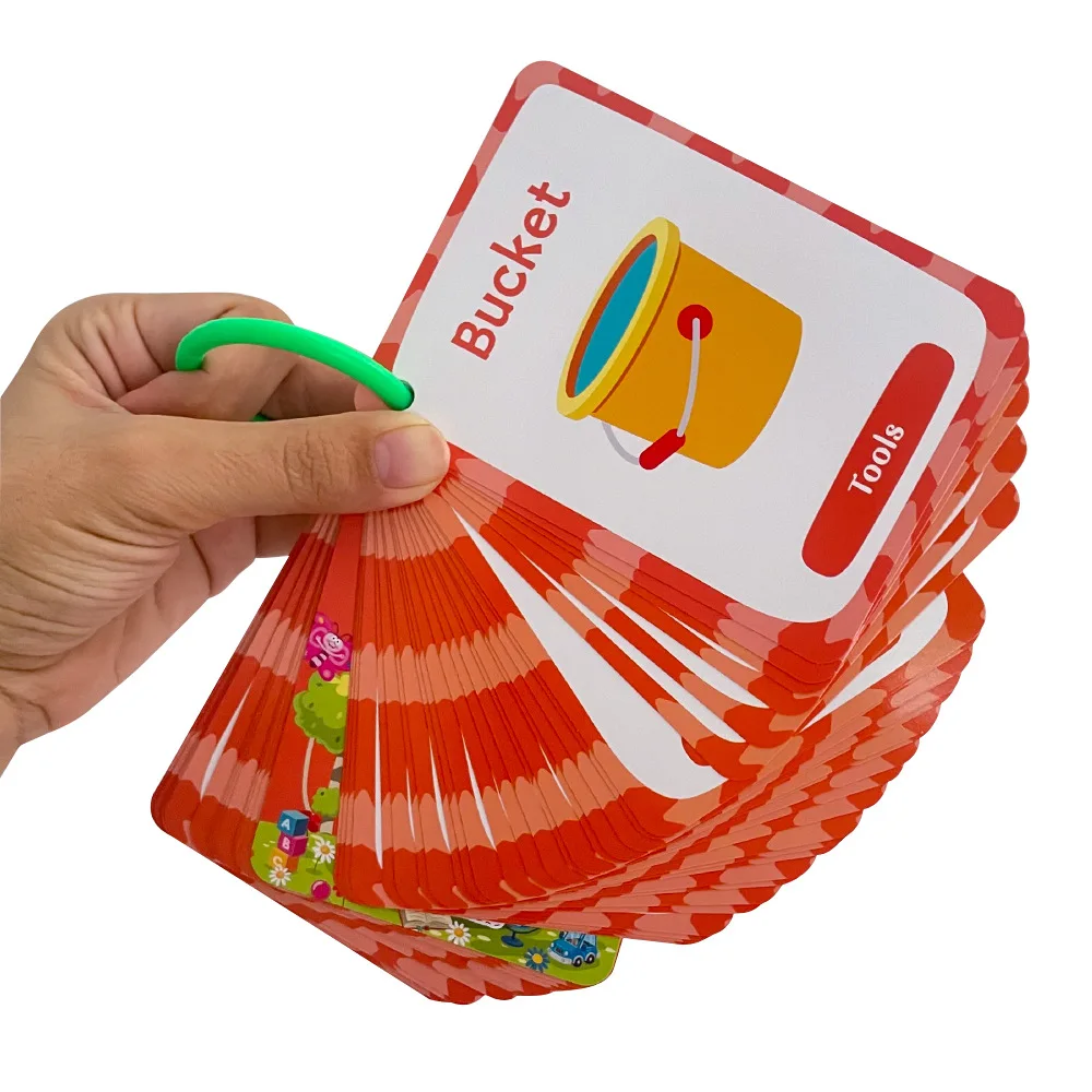 Children's English Learning Cards 50 Daily Necessities Words Early Childhood Education Enlightenment