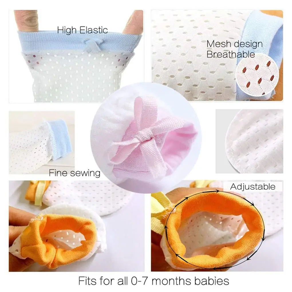 4 Pairs Nylon Baby Gloves Seasons Anti-Scratching Kids Accessories Anti-grasping Scratch Mittens Hand-guard Supplies