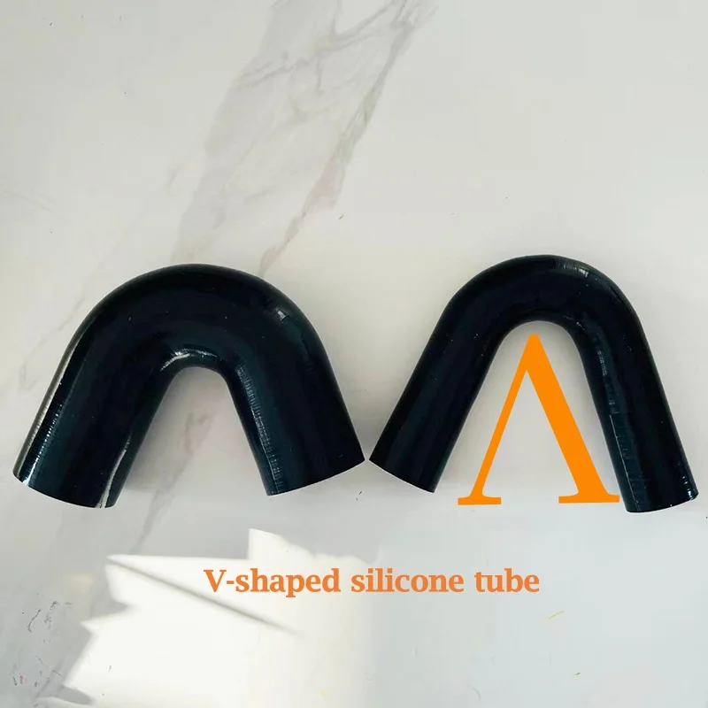 V-shaped Silicone Hose Intercooler Turbo Air Intake Pipe Coupler - Blue Red Black Various Sizes ID8 10 12 14 16 18 -90millimeter