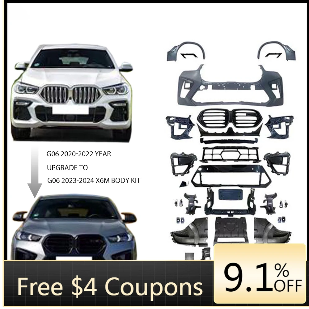 

We only provide high-quality, reliable, and durable products2020-2022 X6 G06 Bodykit Facelift Upgrade to 2024 F96 LCI Front Bump