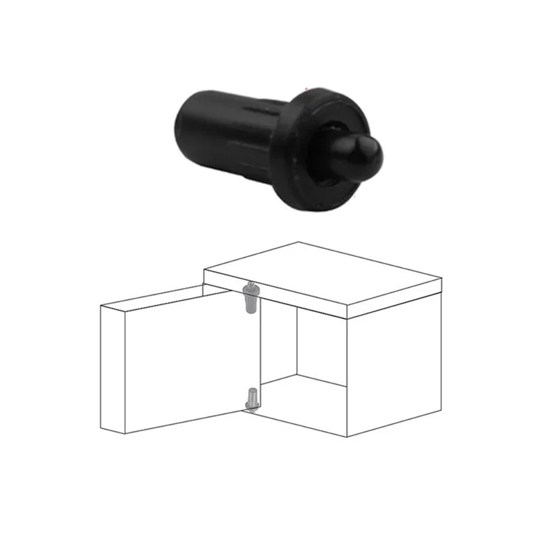 Spring Center Shaft Connector Door Pin Partition Pin Black Plastic Iron Core Telescopic Upper And Lower Door Shafts Durable