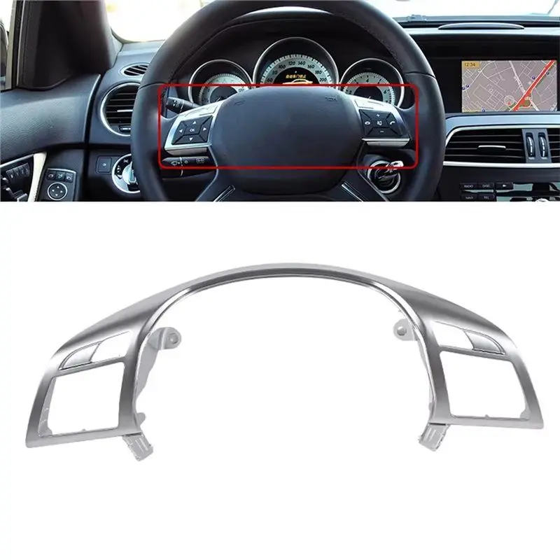 الكروم الغطاء العلوي الكسوة لمرسيدس بنز C E M ML GL GLS G Class عجلة توجيه السيارة W204 W212 W166 W463