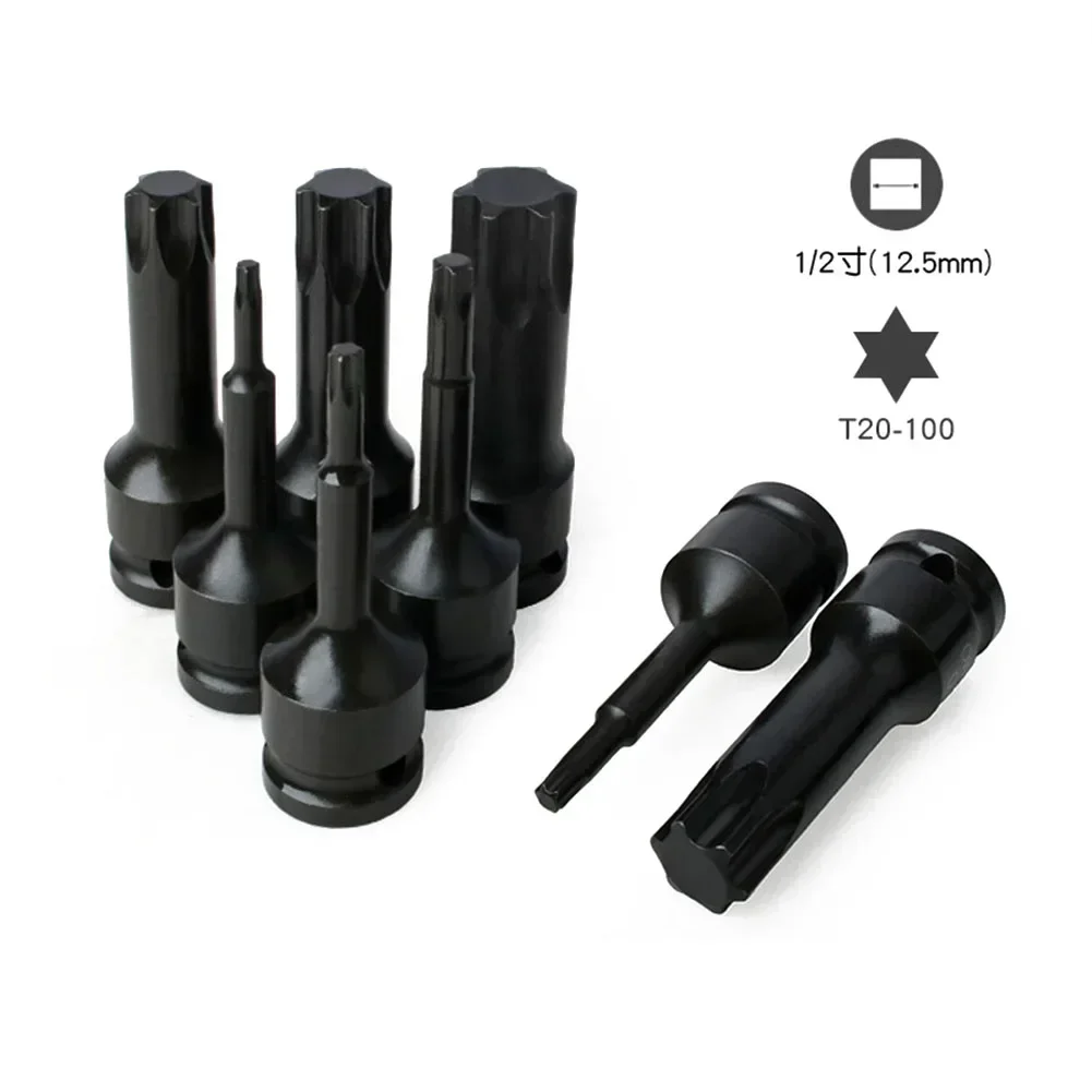 Imagem -05 - Torx Driver Bit Parafuso Bit Drive Soquete Adaptador T20 T25 T27 T30 T35 T40 T45 T50 T55 T60 T70 T80 T100 1pc