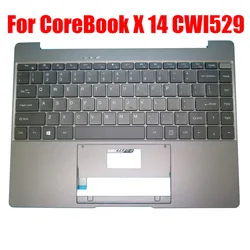 Laptop-Handballenauflage für Chuwi für CoreBook X 14 CWI 529 MB 30019002   XK-HS320 Grau mit hintergrundbeleuchtetem englischem US-Tastatur-Obergehäuse