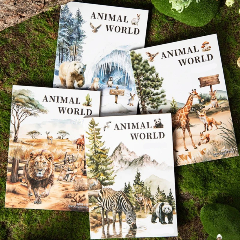 

20 Sheets Per Pack Forest Animal Landscape Stickers Book Scrapbook Decoration Diy Decorative Material Stickers