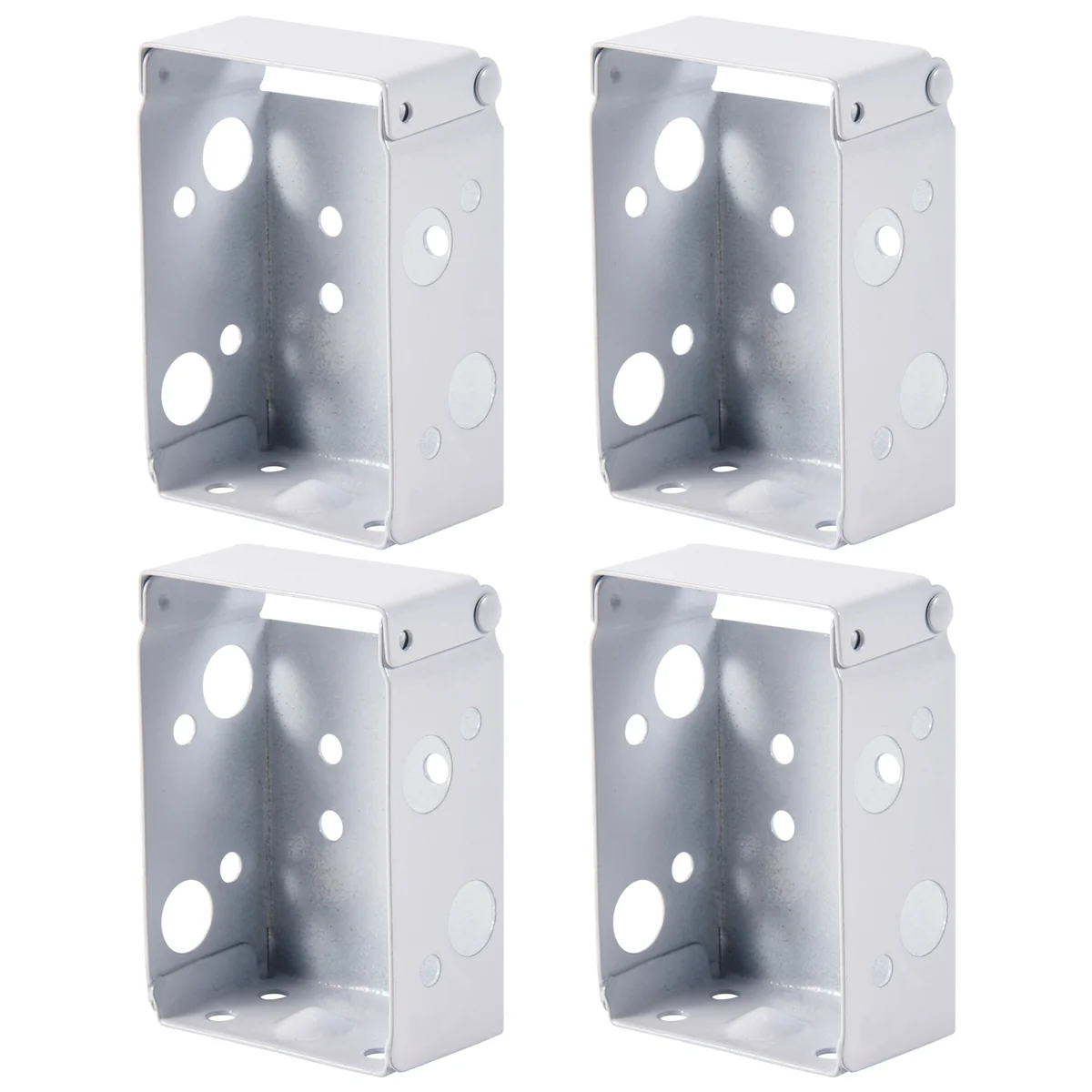 4 Pieces Blind Brackets 2 Inch Low Profile Box Mounting Bracket for Headrail (White)