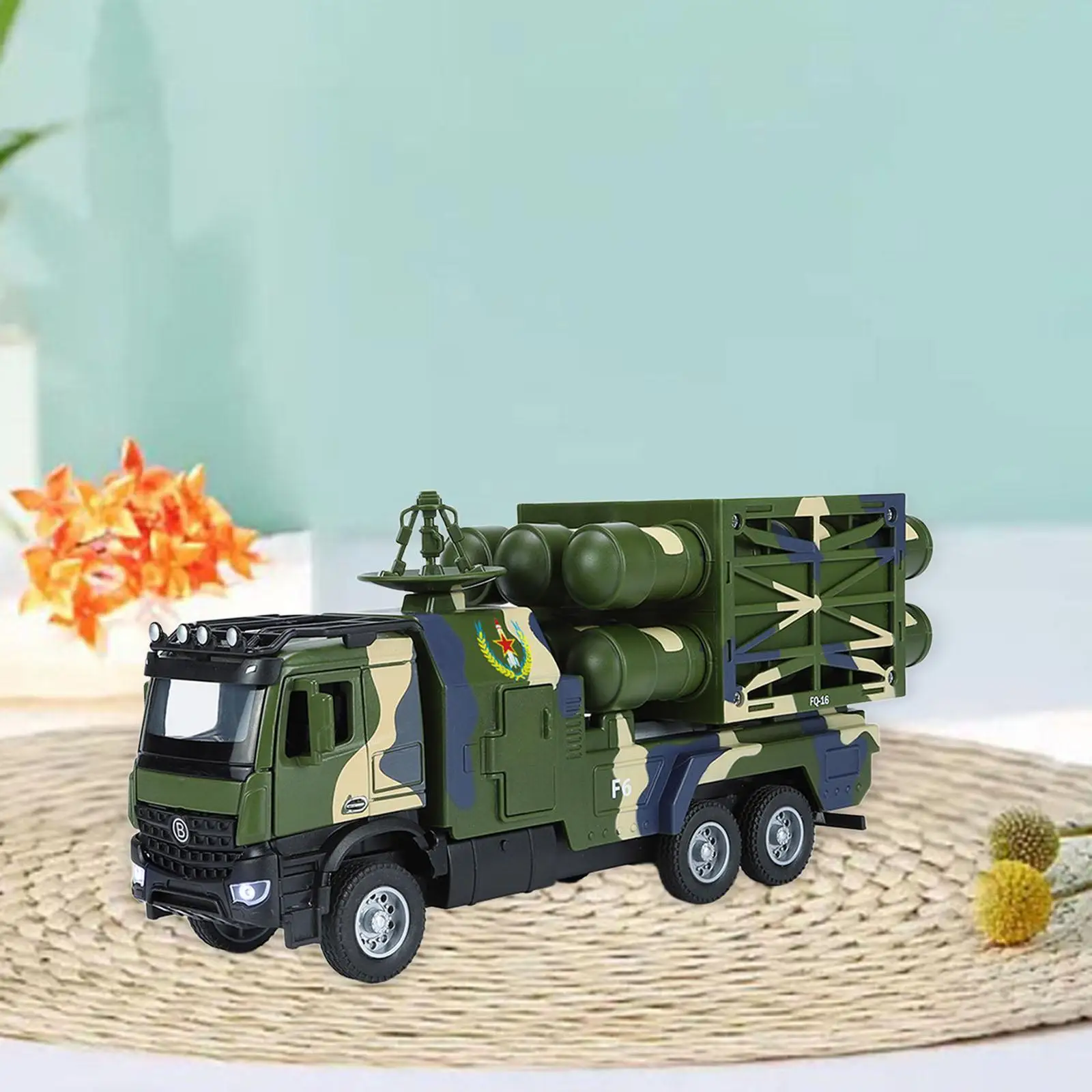 1/32 Pull Back and Go Automodell zum Sammeln, realistische Tischdekoration, Werfer-Truck aus Metalllegierung für Erwachsene, Haushaltswahrungsgeschenke