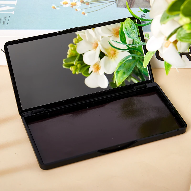 Paleta de Cosméticos Magnética Vacía Negra, para Sombra de Ojos, Rubor, Maquillaje DIY, Caja Dispensadora de Maquillaje con Brillo