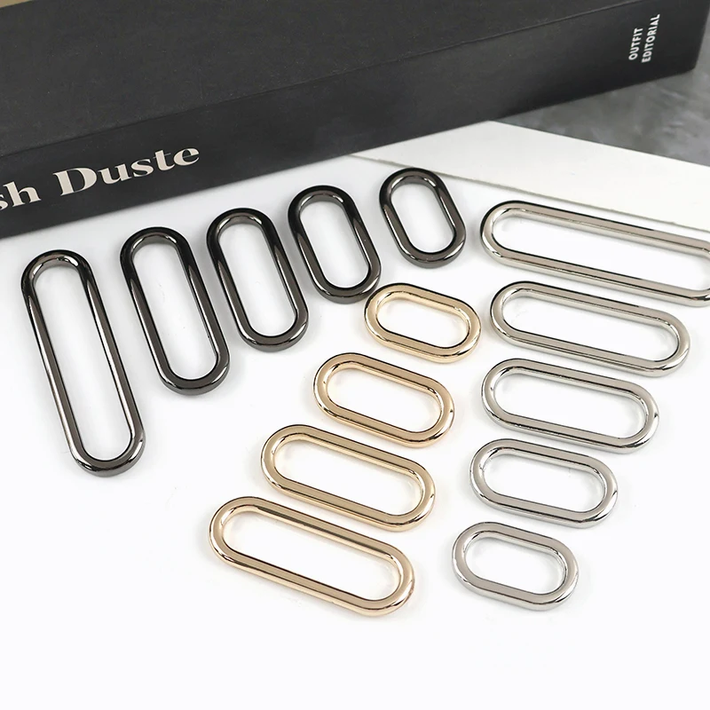 10/20Pcs 20-50mm Metal Oval Ring Buckles Webbing Strap Connector O Ring Hook Shoes Belt Bag Loop DIY Hardware Supplies Kit Set