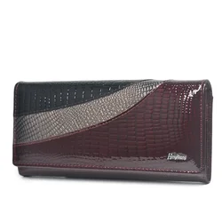 HH portfele damskie marka Design wysokiej jakości portfel skórzany damski Hasp moda aligator długie damskie portfele i portmonetki