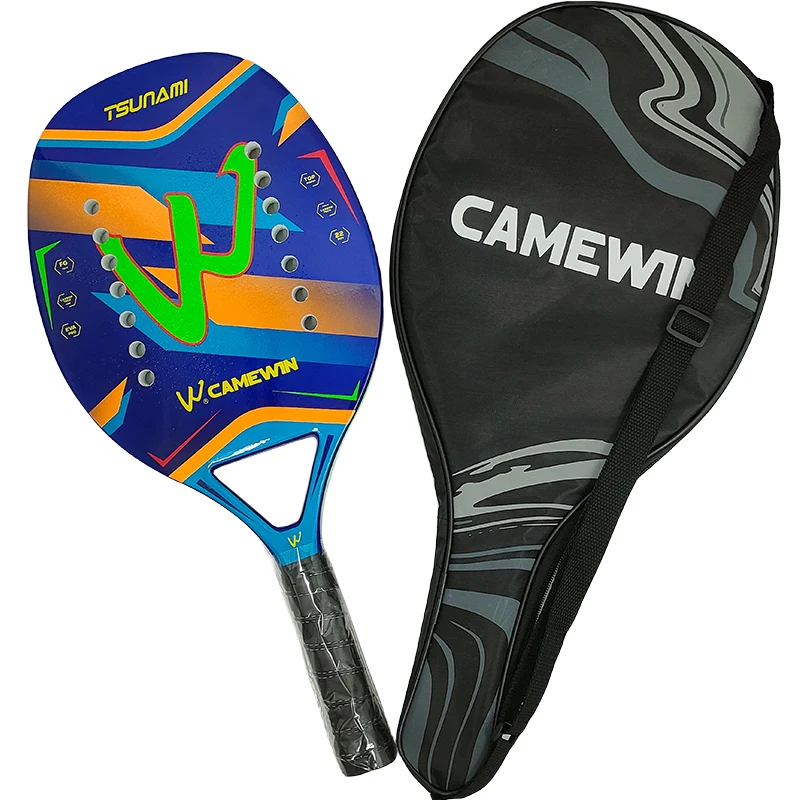 

Теннисная ракетка Camewin для пляжного тенниса, 50% карбоновый внутренний сердечник, EVA-пена, защитный чехол, высокое качество, новинка 2024 года