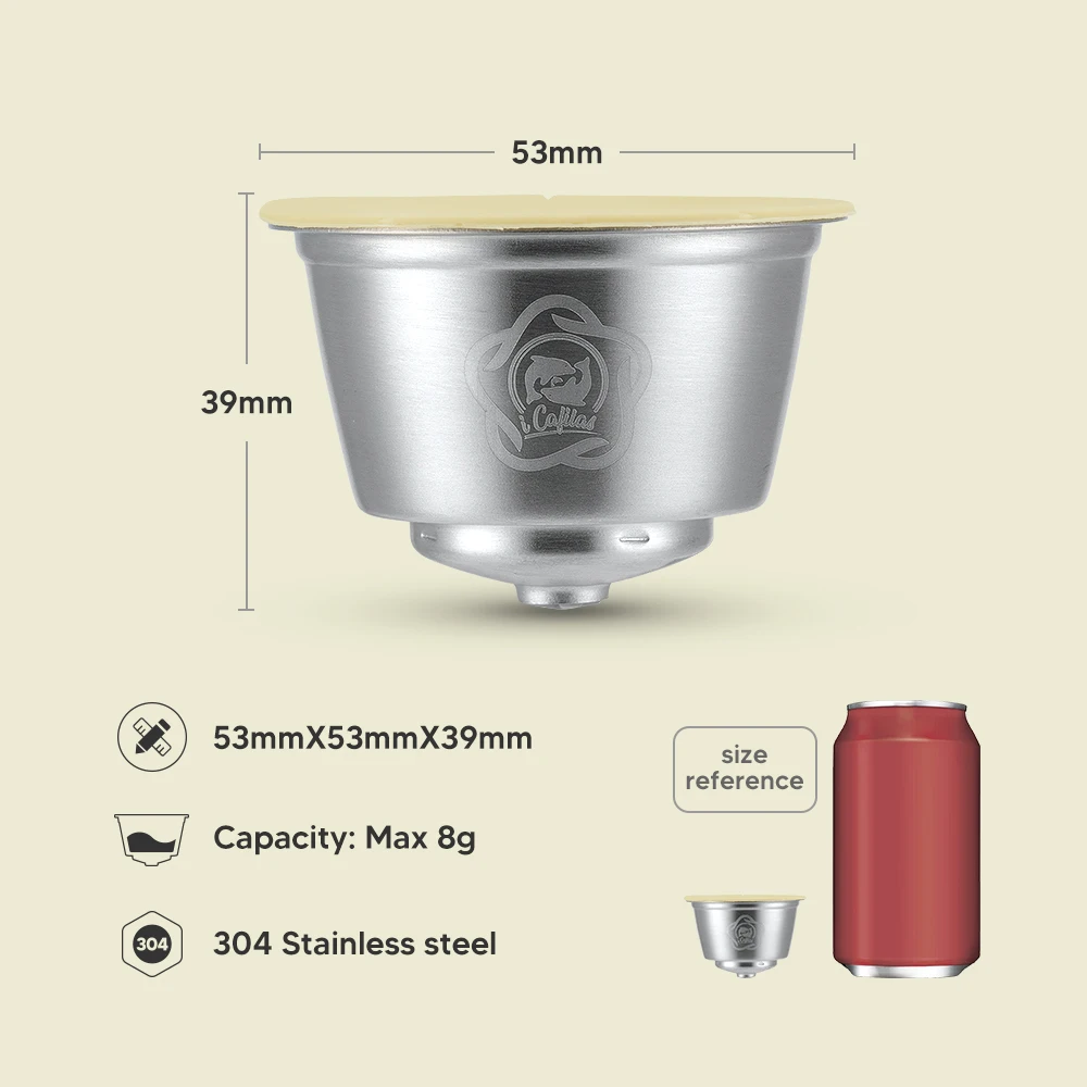 Reusable Coffee Capsule Dolce Gusto Milk Foam Pod Stainless Steel Coffee and Milk Filter for Nescafé Dolce Gusto Capsule Plastic