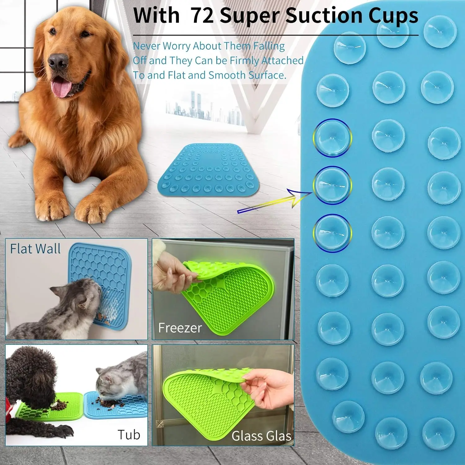 Pet Lick Silicone Mat for Dogs Pet Slow Food Plate Dog Bathing Distraction Silicone Dog Sucker Food Training Dog Feeder Supplie