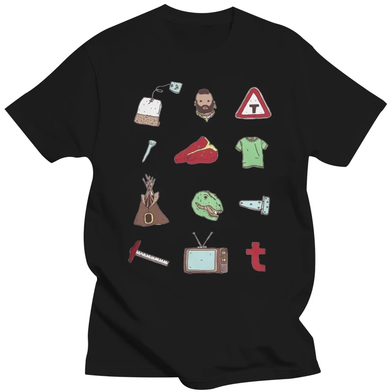 T T Shirt mr. t tea street signs tv tyrannosaurus rex t-bone steak teepee letters