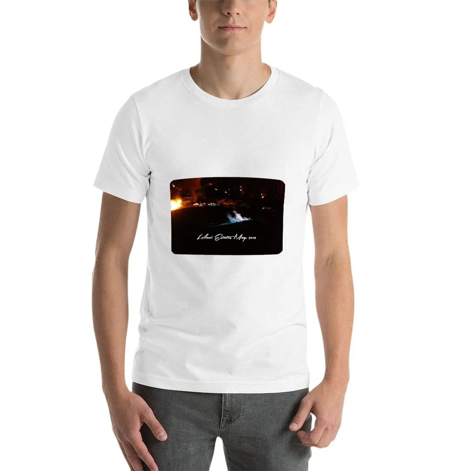 AHT - تي شيرت The Blue Flame تي شيرت للرجال تي شيرت كلاسيكي برسوم جرافيك للرجال