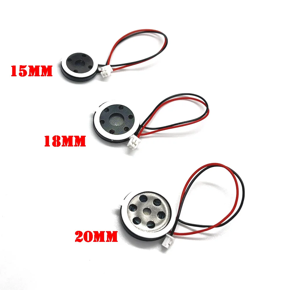 Round 8 Ohm 1W Speaker 8ohm 15MM/18MM/20MM Loud Speakers Mobile Phone Small Loudspeaker Audio connector