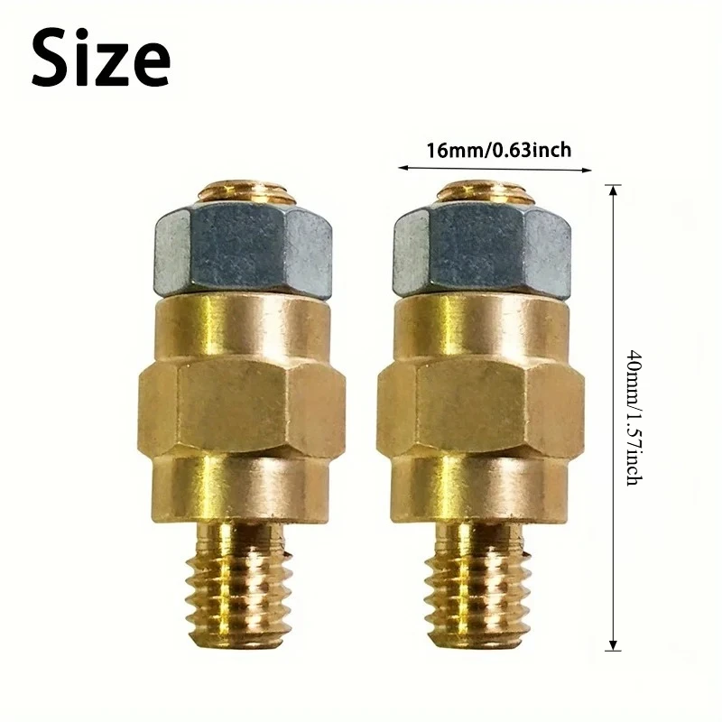 Heavy-duty Brass Battery Terminal Connectors 3/8-16 Threaded Seamless Installation for Assorted Car Series Safe Connection