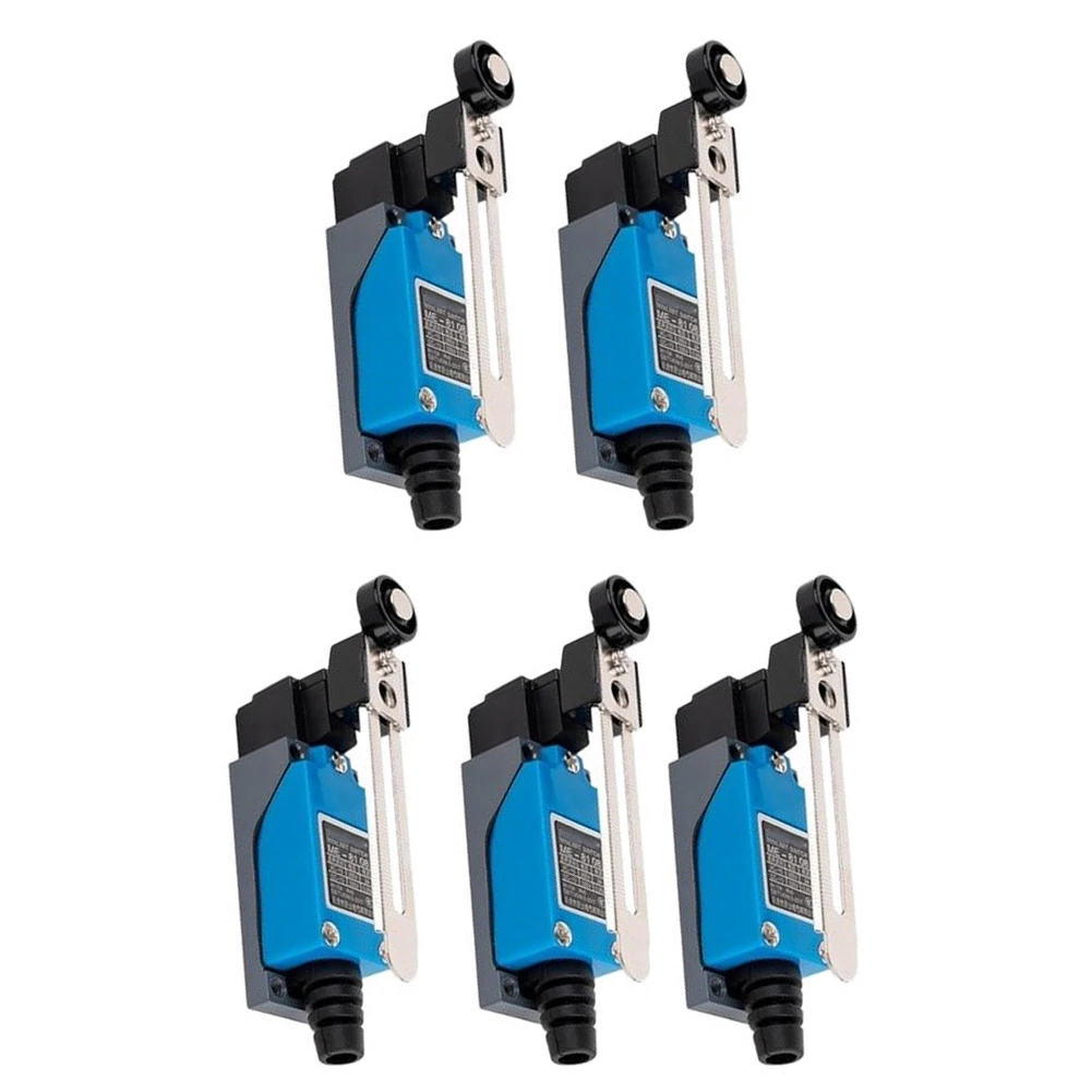 5 Pack AC 250V 5A Roller Lever Limit Switch with Momentary Action for CNC Routers Automation Devices and Industrial Machinery
