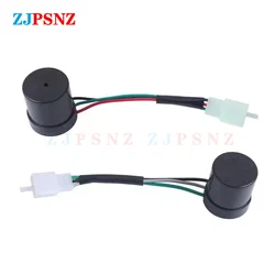Turn Signal Flasher Relay 12V 48V 64V 2Wires 3Pins Round Blinker Turn Light Signals Relay Buzzer Relay Indicator LED Flasher